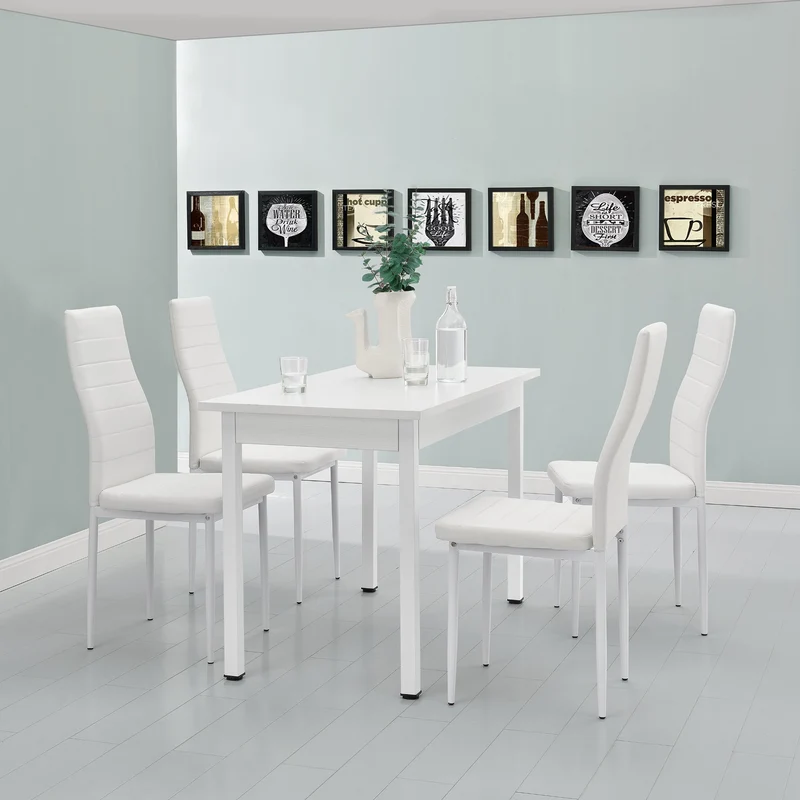 Conjunto de comedor Jørpeland (Set, 5 piezas) 120x60 cm varios colores [en.casa]