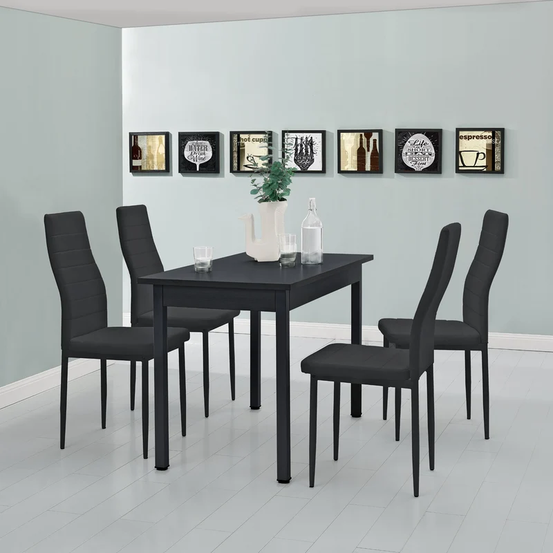 Conjunto de comedor Jørpeland (Set, 5 piezas) 120x60 cm varios colores [en.casa]