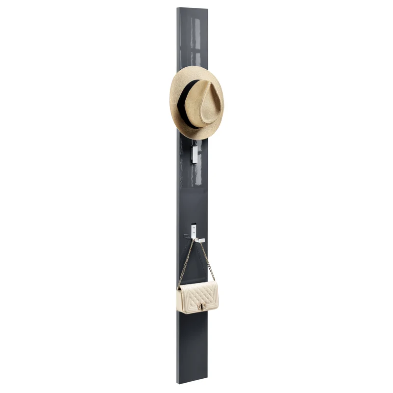 Perchero de pared Hansnes con 3 ganchos abatibles 165 cm varios colores [en.casa]