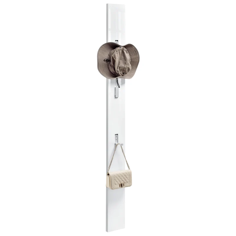 Perchero de pared Hansnes con 3 ganchos abatibles 165 cm varios colores [en.casa]