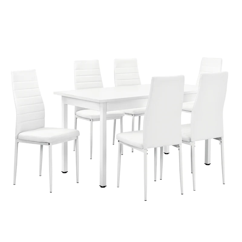 Grupo de comedor Bjerkvik (Set, 7 piezas) 140x60 cm en varios colores [en.casa]