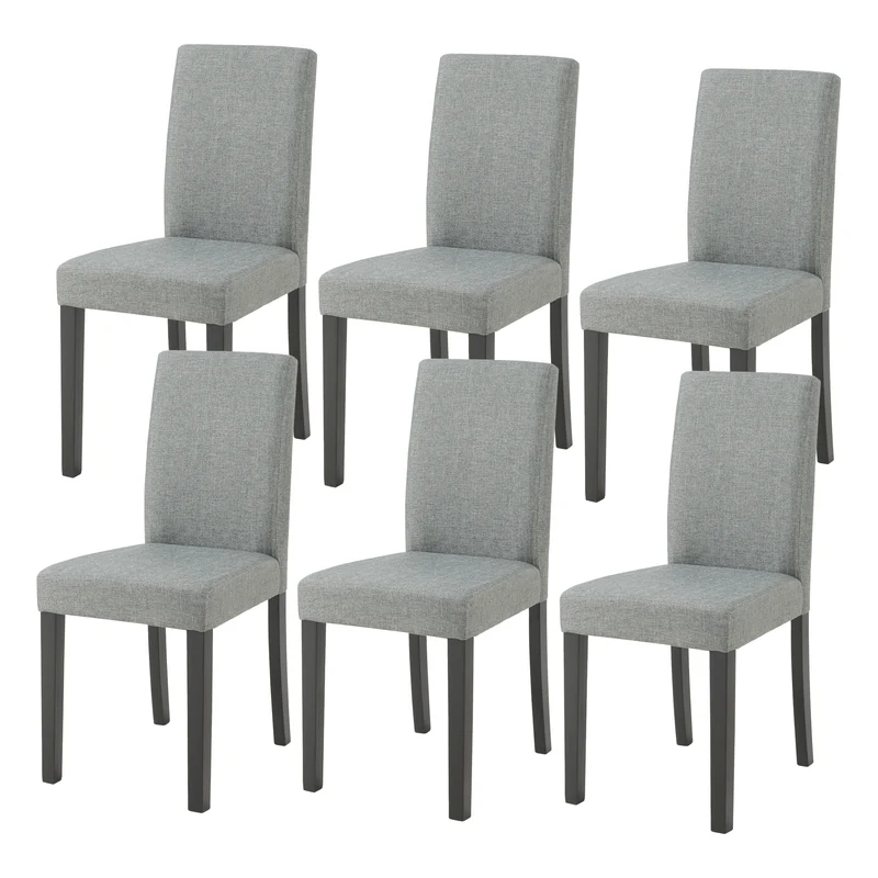 Conjunto de sillas de comedor Hamburgo textil [en.casa]