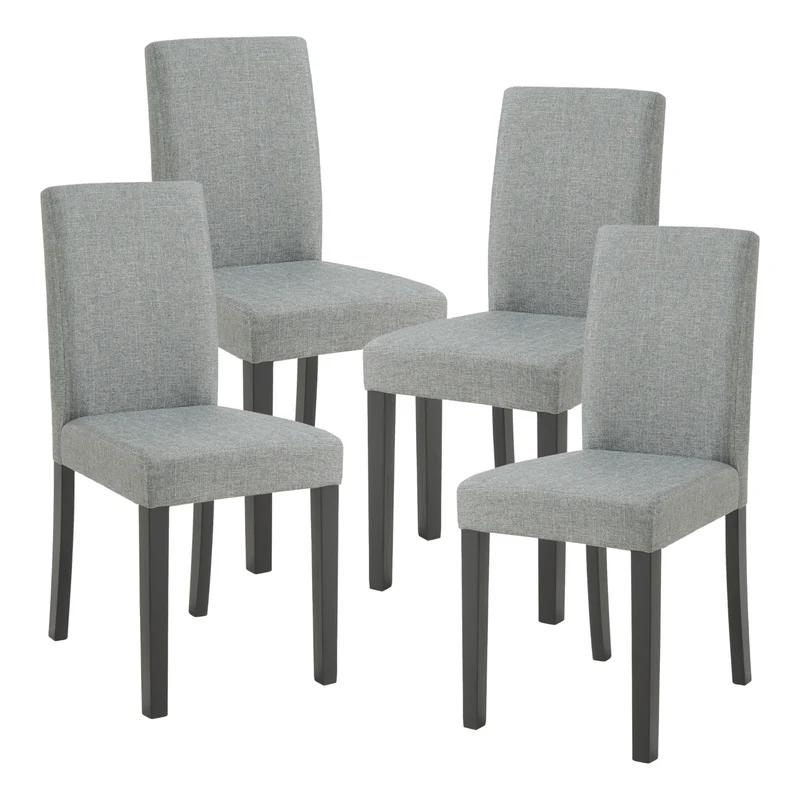 Conjunto de sillas de comedor Hamburgo textil [en.casa]
