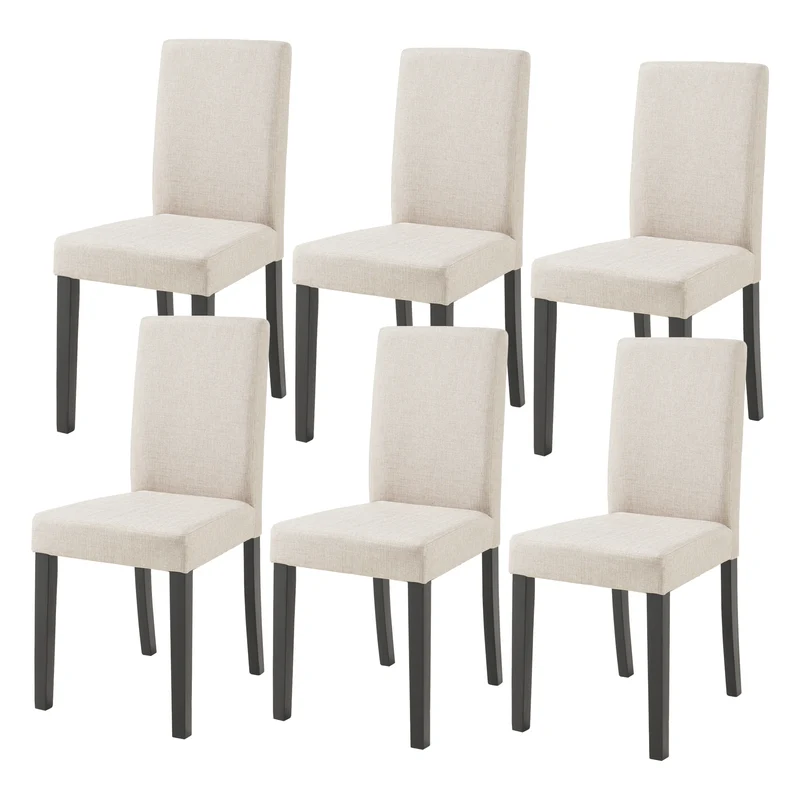 Conjunto de sillas de comedor Hamburgo textil [en.casa]