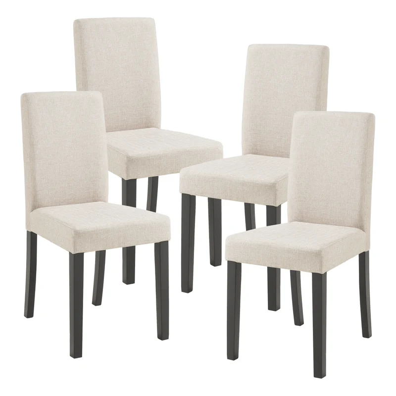 Conjunto de sillas de comedor Hamburgo textil [en.casa]