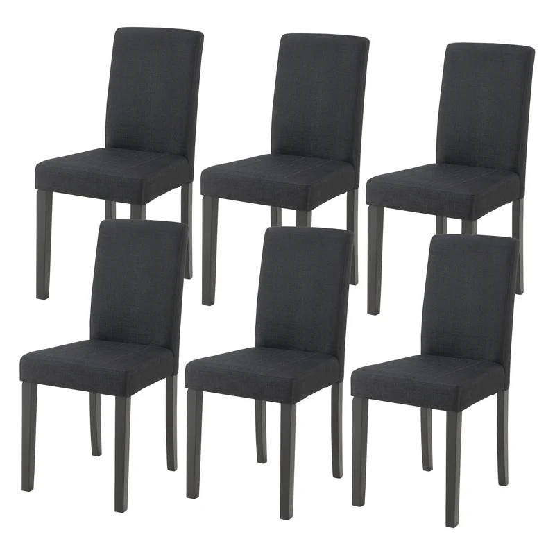Conjunto de sillas de comedor Hamburgo textil [en.casa]