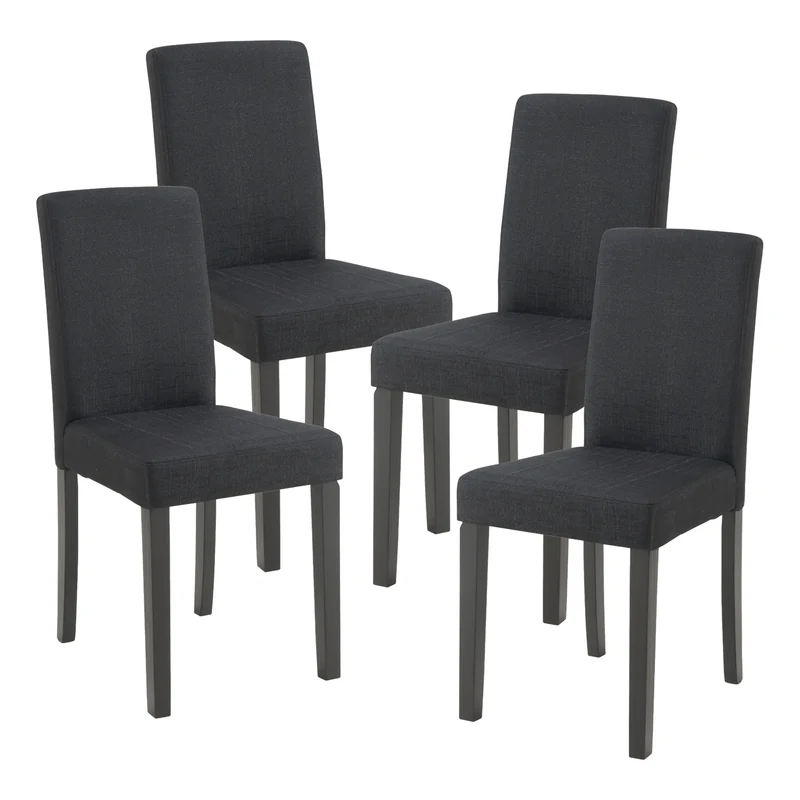 Conjunto de sillas de comedor Hamburgo textil [en.casa]