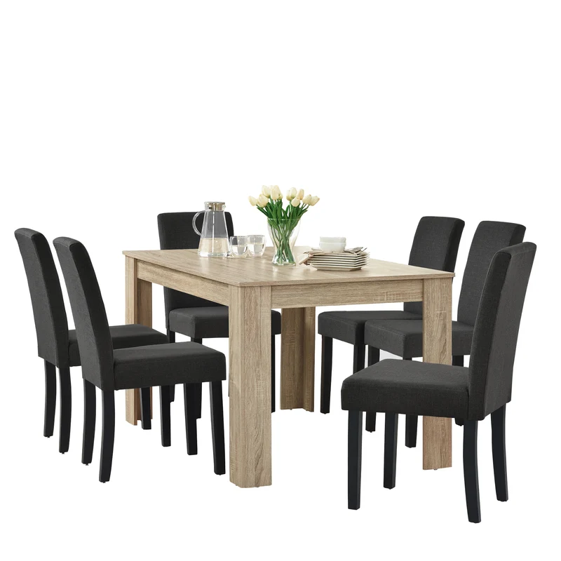 Grupo de comedor Kramfors (Set, 7 piezas) 140 x 90 cm varios colores [en.casa]