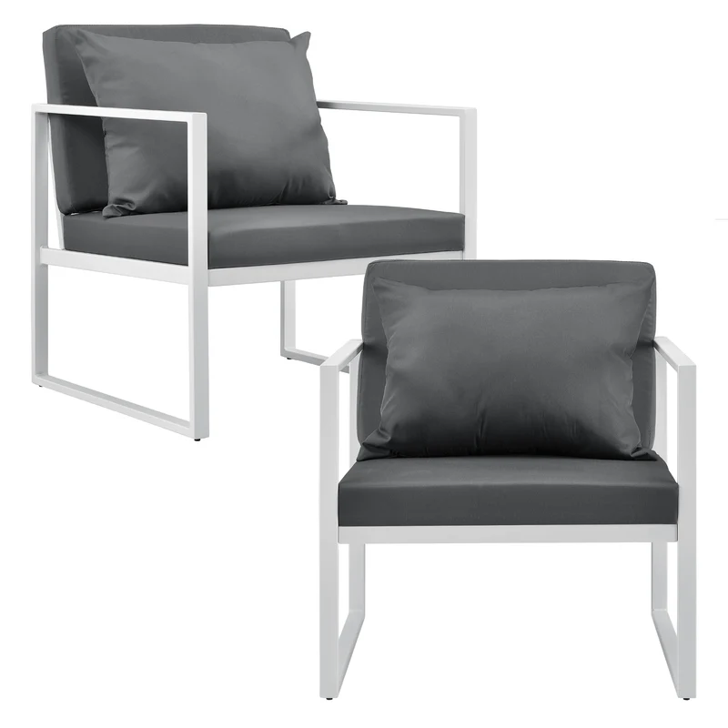 Conjunto de muebles de jardín Lerum de 4 piezas en varios colores en.casa
