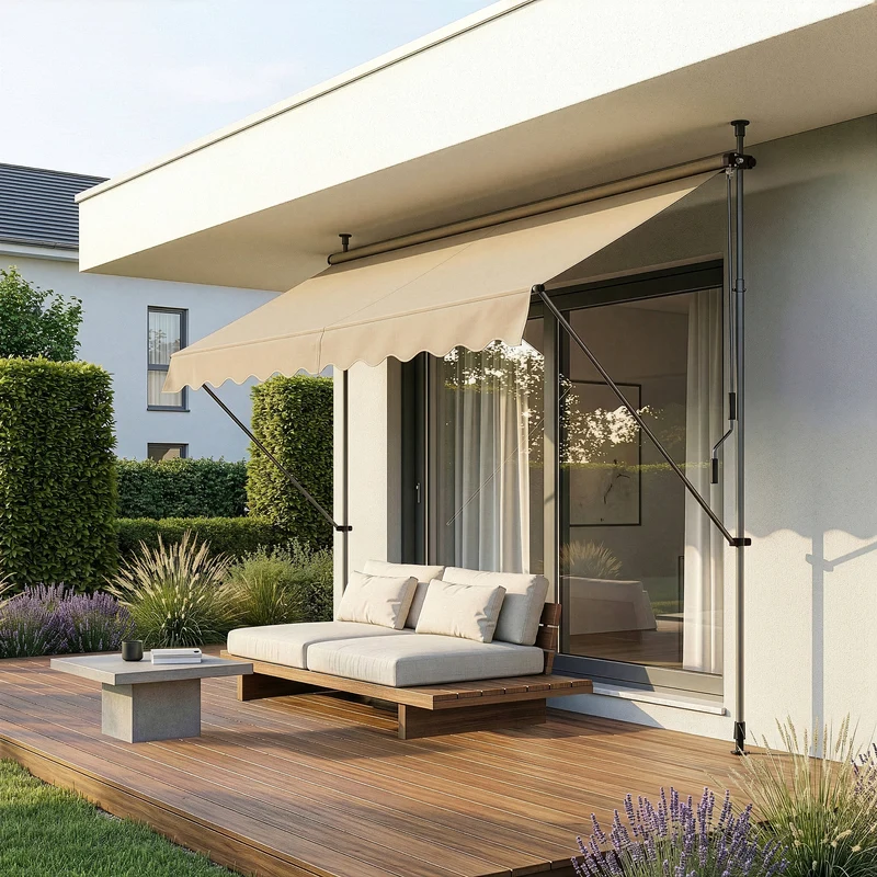 Toldo articulado con armazón Stem enrollable - acero /poliéster [pro.tec]