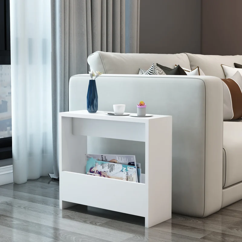 Mesa auxiliar Rødovre aglomerado 60 x 55 x 20 cm blanco [en.casa]