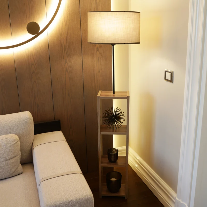 Lámpara de pie Redditch Beige [lux.pro]