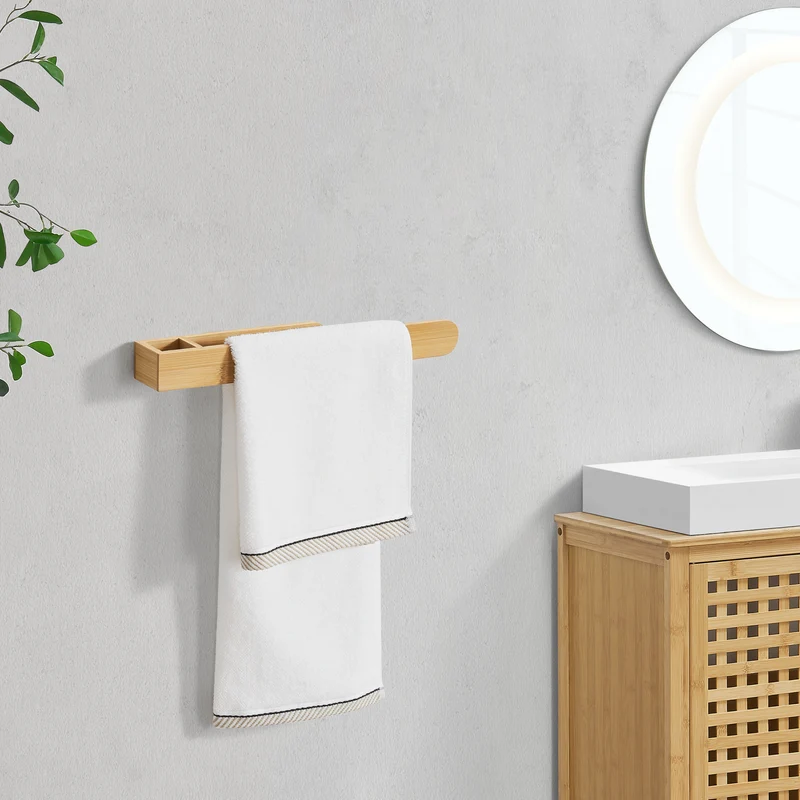 Toallero de pared Tønsberg Bambú [en.casa]
