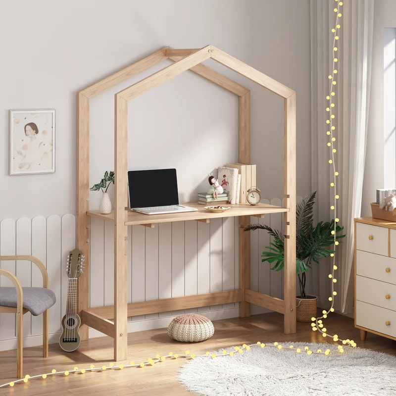 Escritorio infantil Suså 110x50x160cm madera de pino [en.casa]