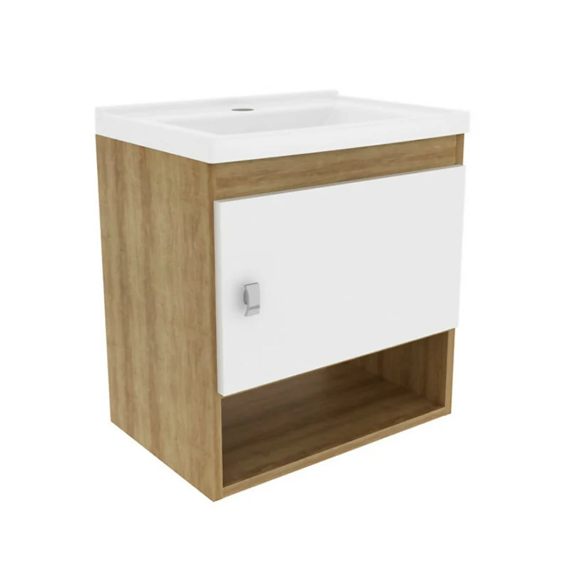 Mueble de baño con lavamanos Linz - Almendra/Blanco