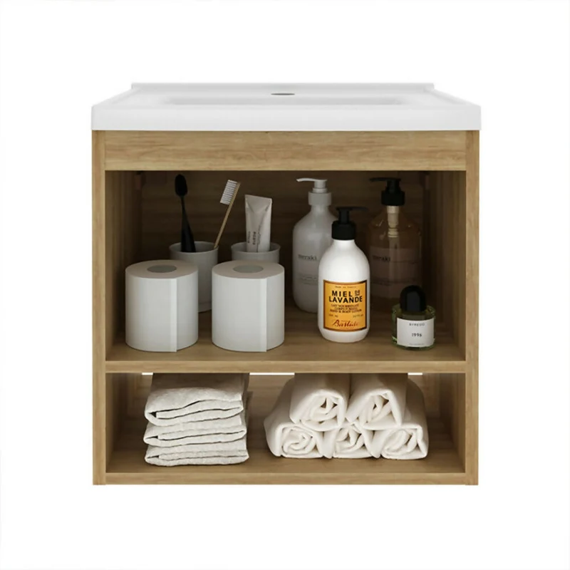 Mueble de baño con lavamanos Linz - Almendra/Blanco