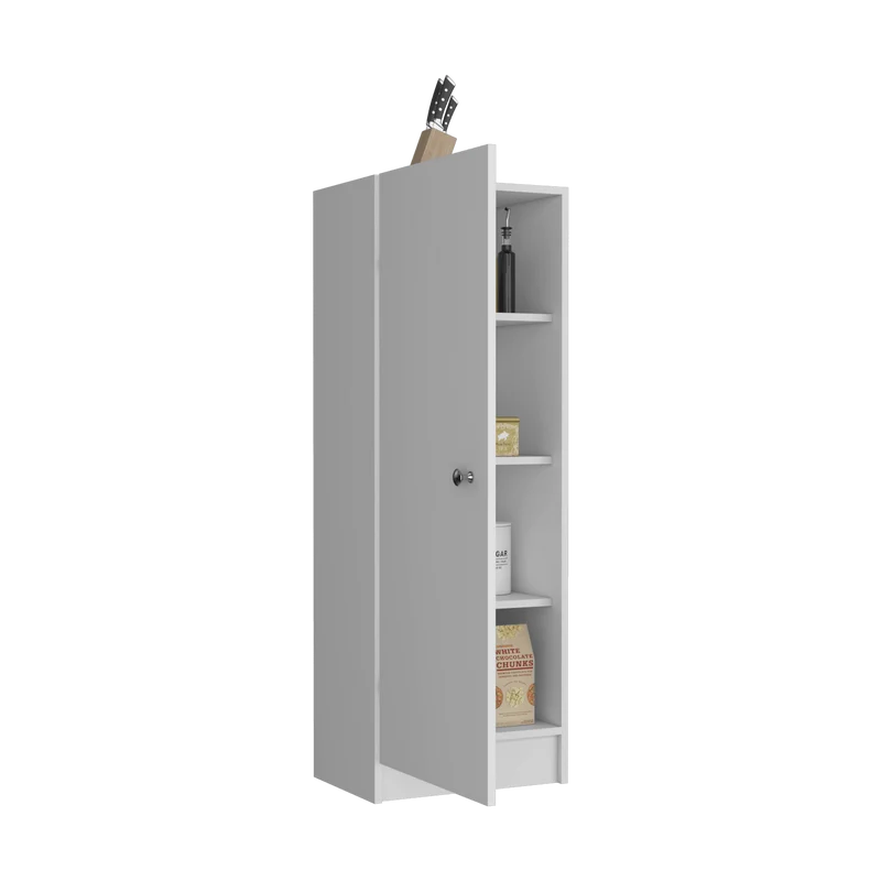 Alacena Nadir, Blanco, con una Puerta y Amplio Espacio de Almacenamiento