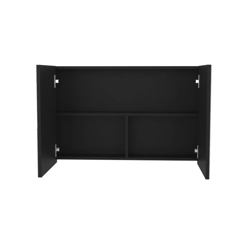 Gabinete de Baño Agni, Wengue, con Dos Puestas y Espacio para Almacenar Objetos ZF