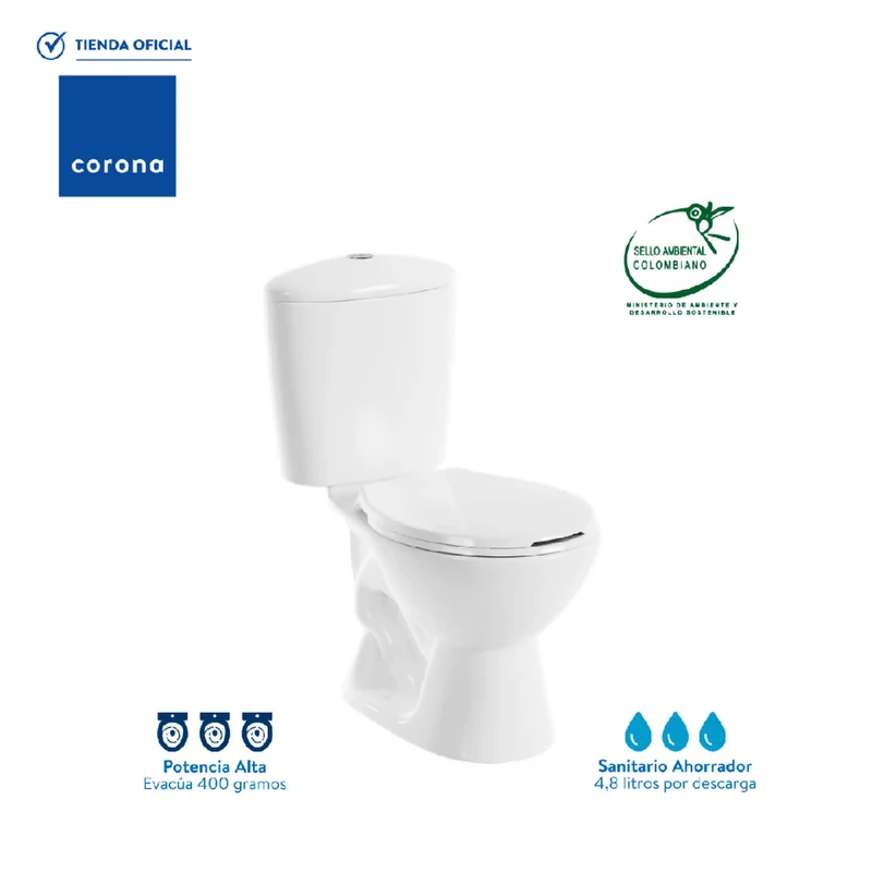 Sanitario Corona Manantial Pro Redondo Blanco