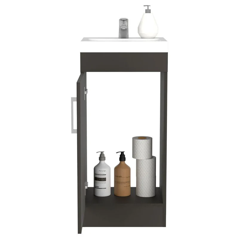 Mueble para Lavamanos Oporto, Wengue, con una Puerta Abatible ZF