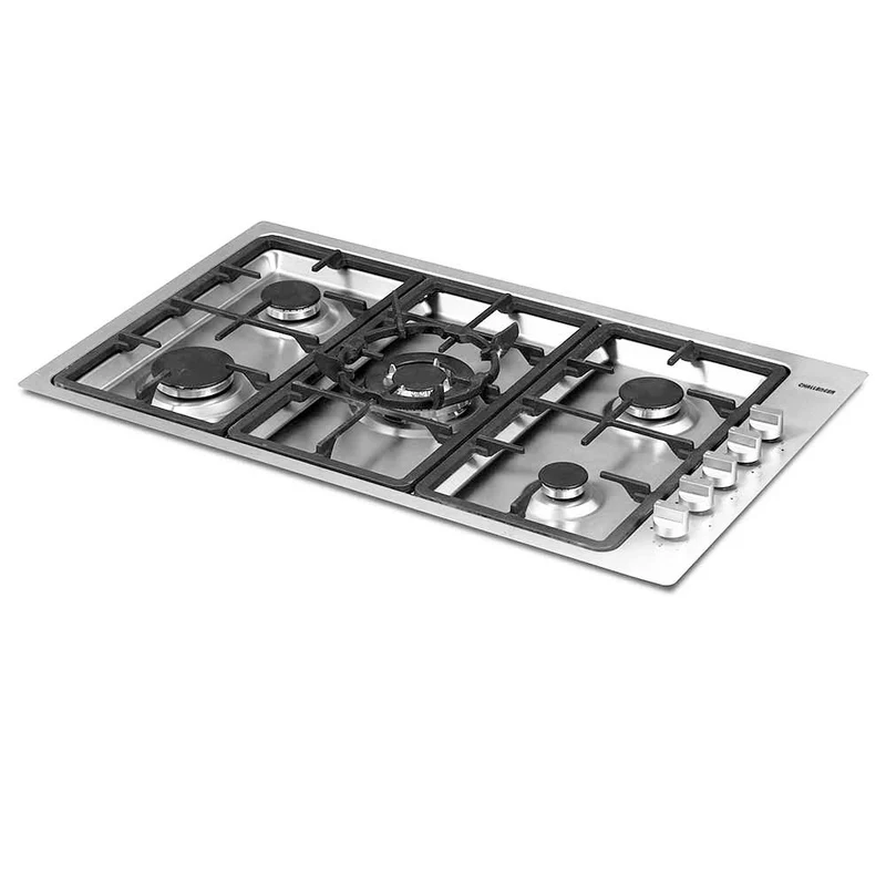 Estufa de Empotrar Challenger Gas Natural 5 Puestos, Plateado