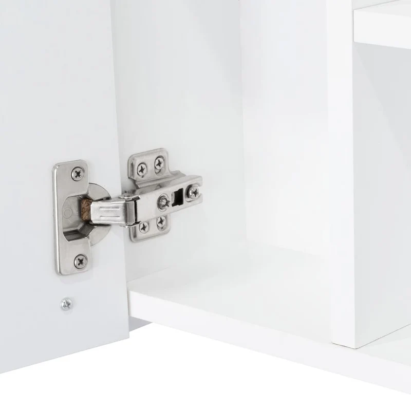 Gabinete de Baño Depp, Blanco, con Espejo Biselado de Buen Tamaño y Varios Entrepaños