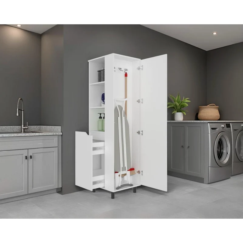 Mueble Auxiliar de Aseo Vidalia, Blanco, con Puerta Abatible ZF