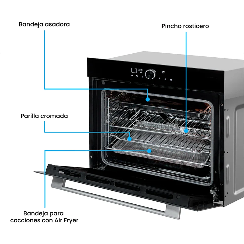 Horno de Empotrar Challenger Eléctrico, Aura Negro