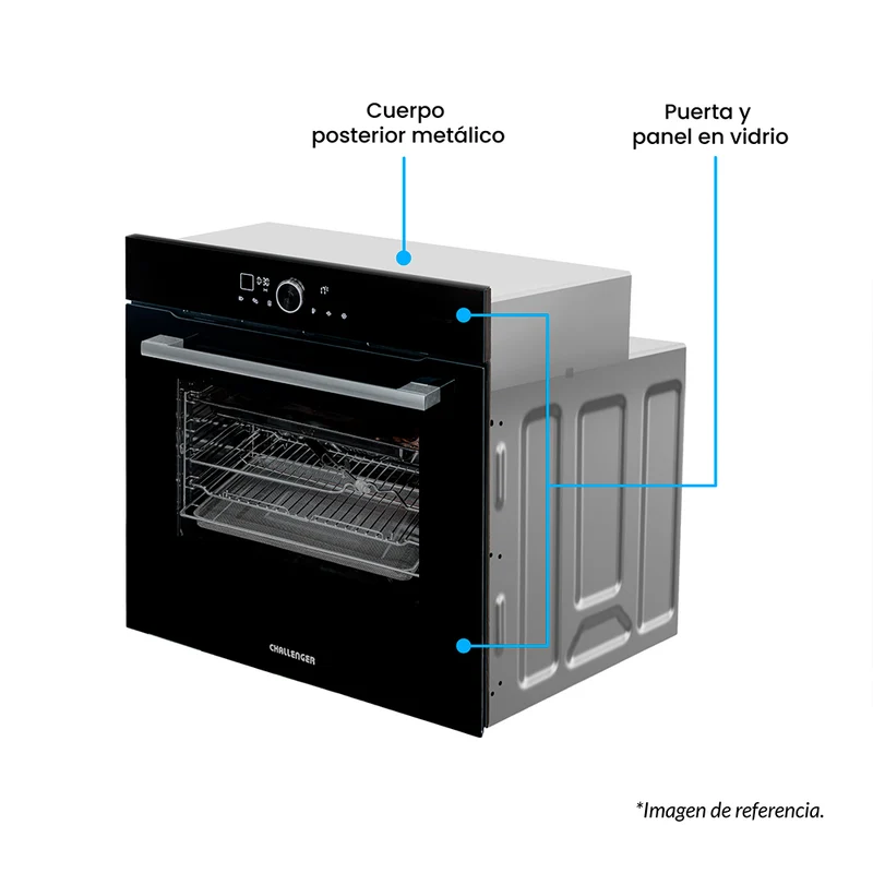 Horno de Empotrar Challenger Eléctrico, Aura Negro