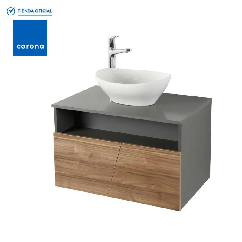 Mueble Corona Plus Vessel 70 cm con Lavamanos Izquierdo
