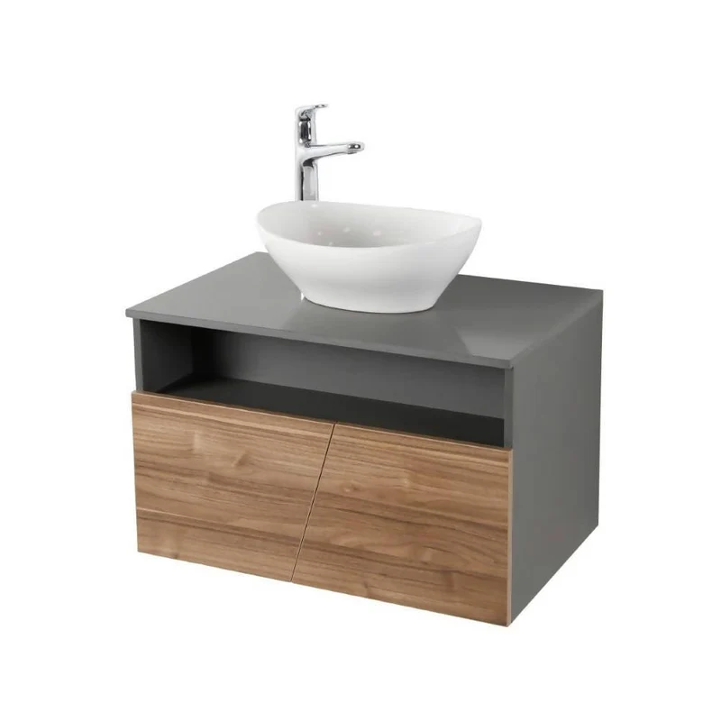 Mueble Corona Plus Vessel 70 cm con Lavamanos Izquierdo