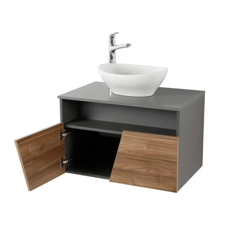 Mueble Corona Plus Vessel 70 cm con Lavamanos Izquierdo