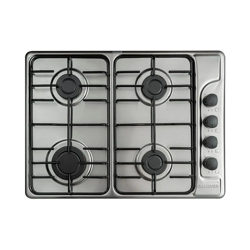 Estufa Empotrar Inox 4 Puestos 58.5cm Gas Natural Challenger Sp6043