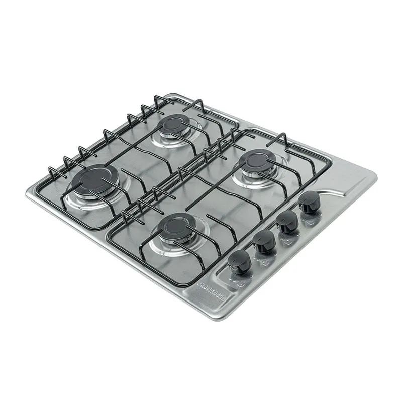 Estufa Empotrar Inox 4 Puestos 58.5cm Gas Natural Challenger Sp6043