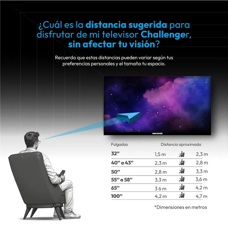Televisor 100 Pulgadas Miniled Googletv Challenger 100kg290