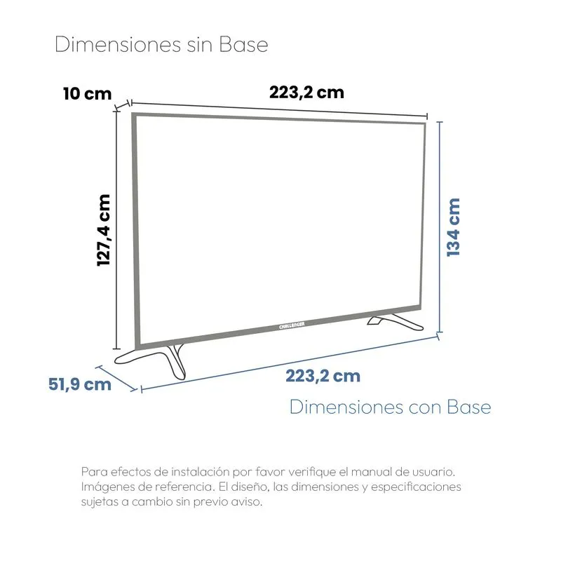 Televisor 100 Pulgadas Miniled Googletv Challenger 100kg290