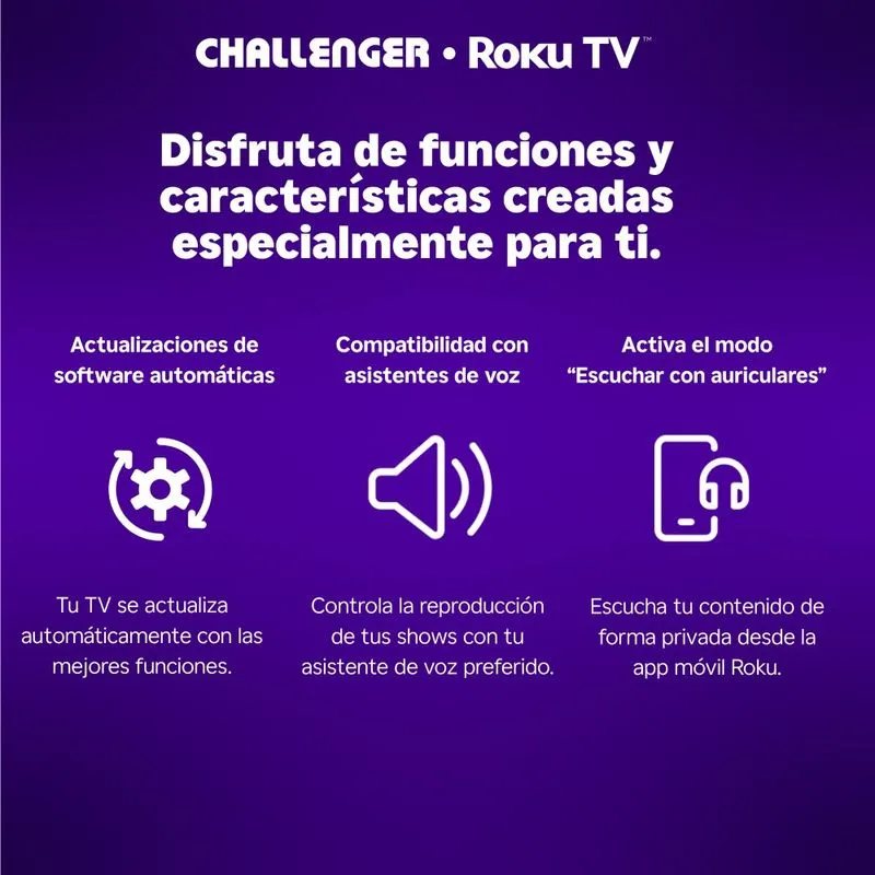 Televisor 50 Pulgadas UHD Roku Challenger 50kr15