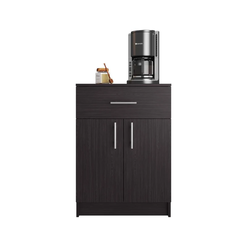 Mesa Auxiliar de Cocina Mayorca, Wengue, con Espacio para Guardar Insumos ZF