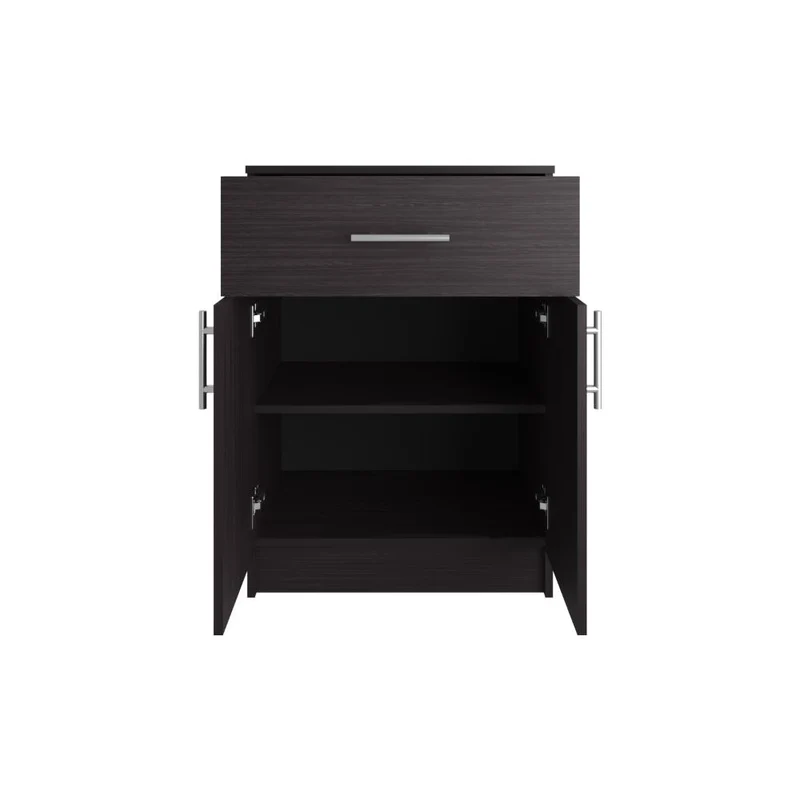Mesa Auxiliar de Cocina Mayorca, Wengue, con Espacio para Guardar Insumos ZF