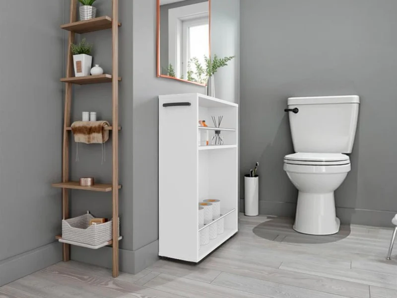 Gabinete de Baño Wiley, Kronos Blanco, con un Entrepaño y Espacio para Ubicar Objetos Decorativos ZF