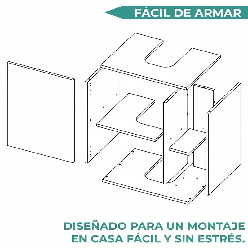 Mueble para Lavamanos Pascuale, Blanco Duqueza, No Incluye Lavamanos ZF