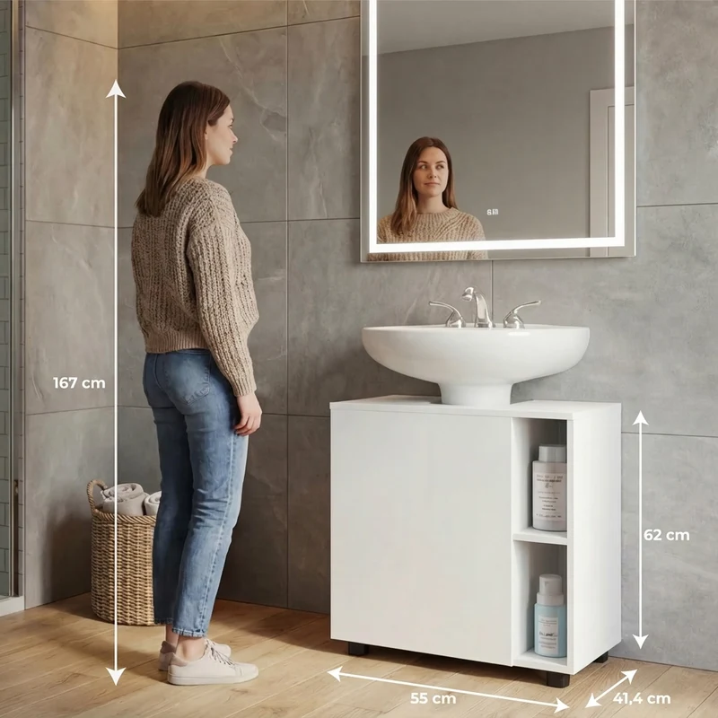 Mueble para Lavamanos Pascuale, Blanco Duqueza, No Incluye Lavamanos ZF