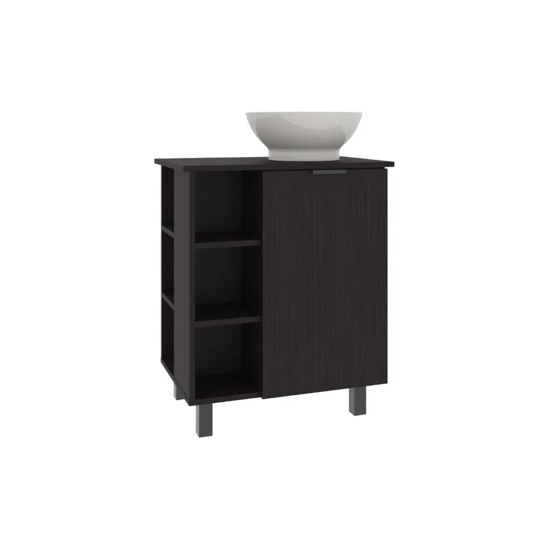 Mueble para Lavamanos Alegra, Wengue, Incluye Lavamanos Vessel Sabina ZF