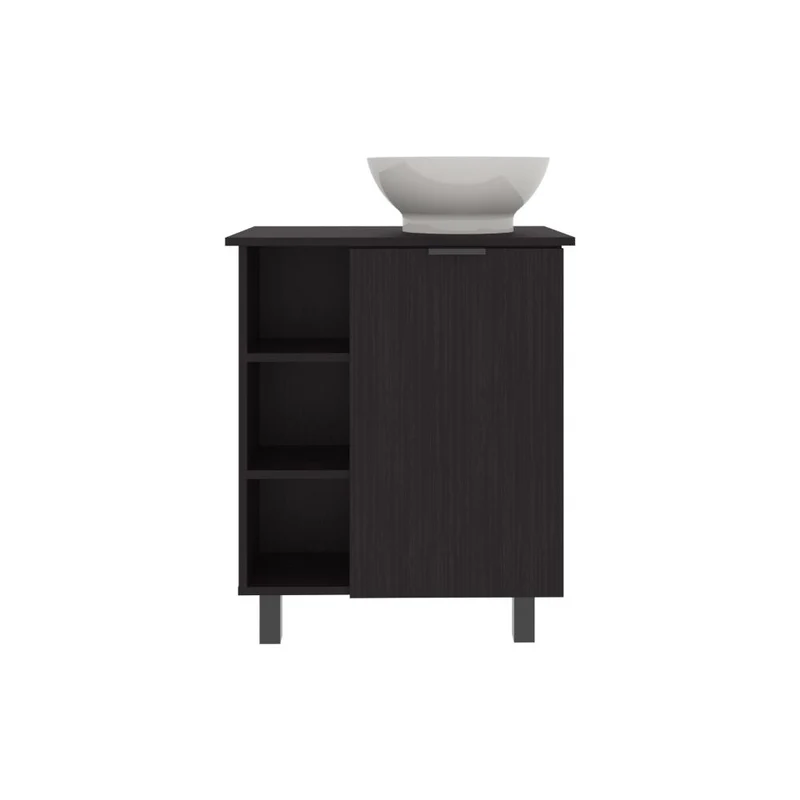 Mueble para Lavamanos Alegra, Wengue, Incluye Lavamanos Vessel Sabina ZF