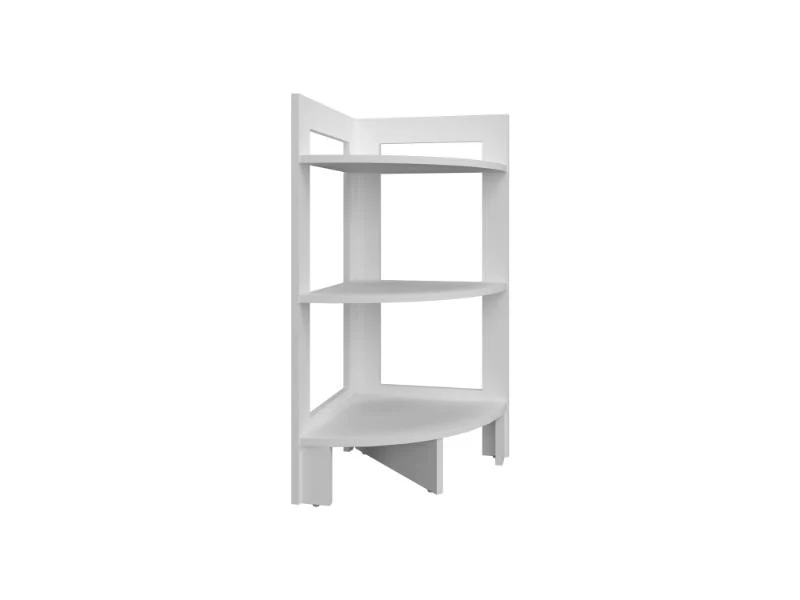 Mesa Auxiliar Esquinera Athos, Blanco, con Diseño Práctico ZF