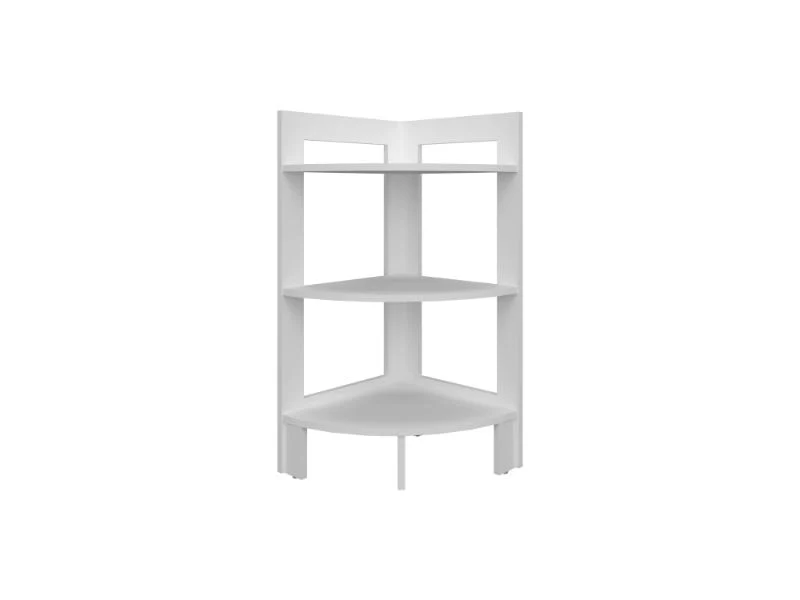Mesa Auxiliar Esquinera Athos, Blanco, con Diseño Práctico ZF