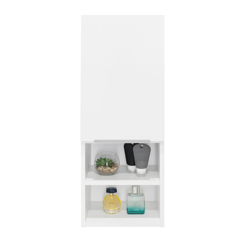Gabinete de Baño Real, Blanco, con Tres Entrepaños ZF