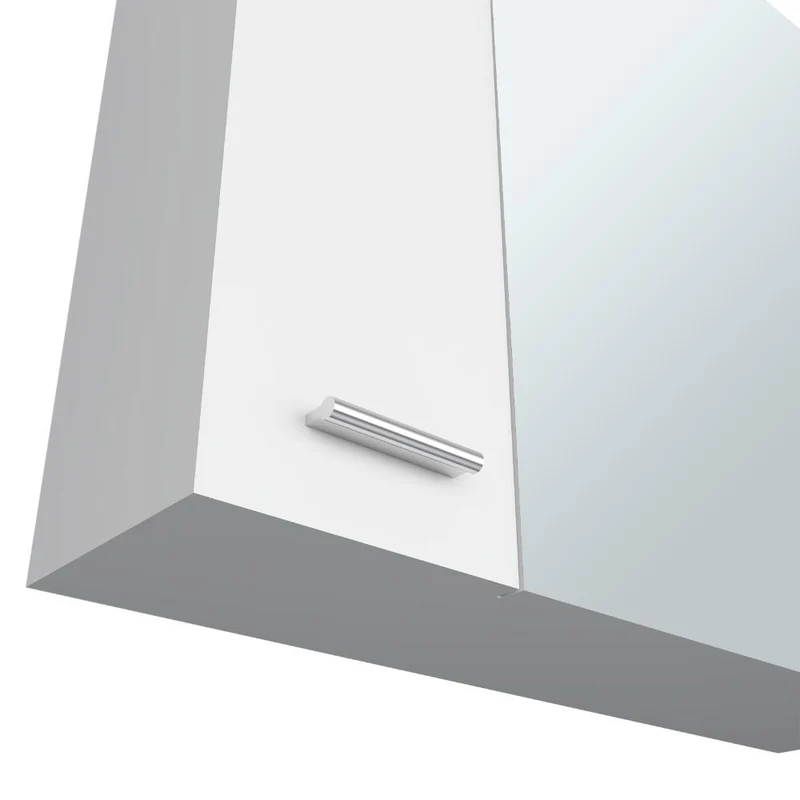 Gabinete de Baño Depp, Blanco, con Puerta Espejo Biselado y Dos Entrepaños ZF