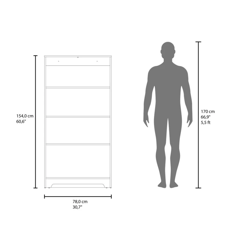 Alacena Ossa, Blanco, con 3 Entrepaños y 2 Puertas para Implementos de Cocina ZF
