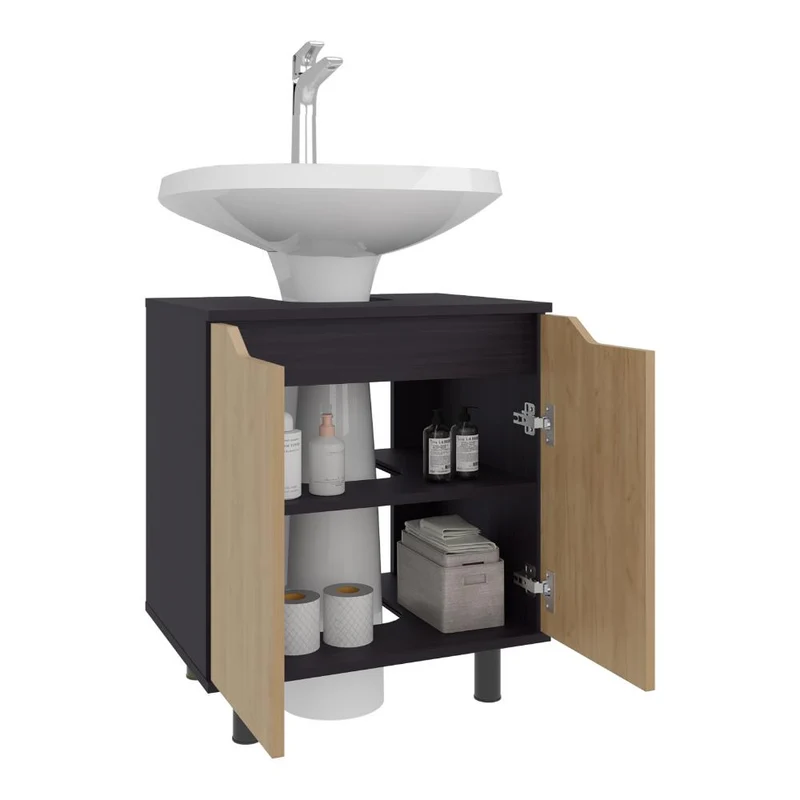 Mueble para Lavamanos Marlo, Kronos Wengue y Kronos Fresno, No Incluye Lavamanos